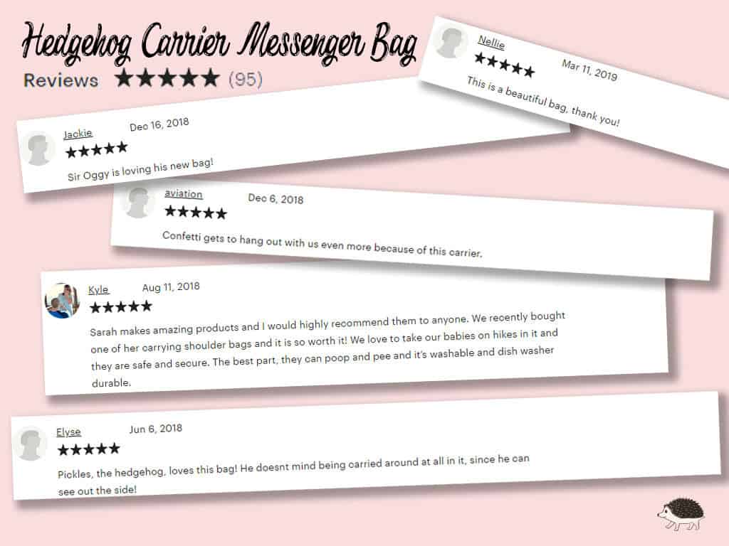 hedgehog messenger carrier bag reviews